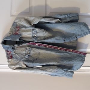 Distressed Jean Shirt